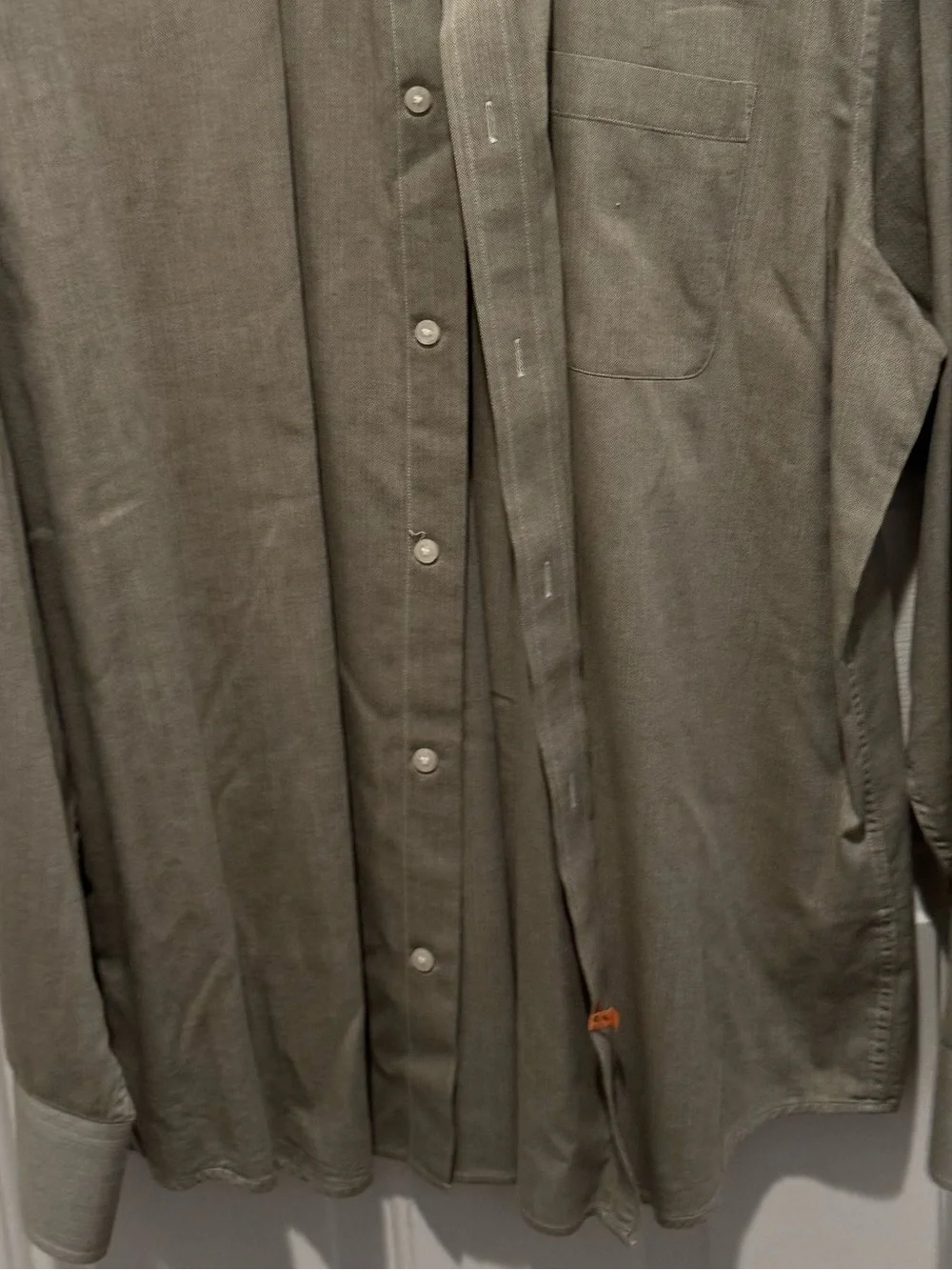 Mens Banana Republic Beige Button Down Shirt Size XL